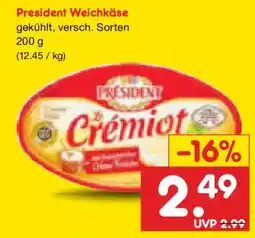 Netto Marken-Discount President Weichkäse Angebot