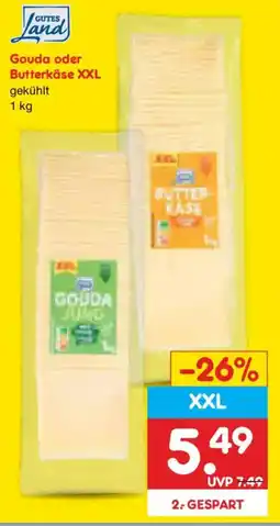 Netto Marken-Discount Gouda oder Butterkäse XXL Angebot