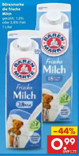 Netto Marken-Discount Bärenmarke die frische Milch Angebot