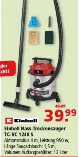 Multi Markt Einhell Nass-Trockensauger TC-VC 1240 S Angebot