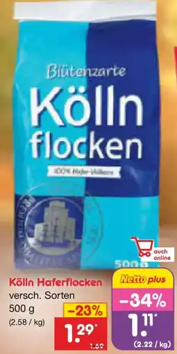 Netto Marken-Discount Kölln Haferflocken Angebot