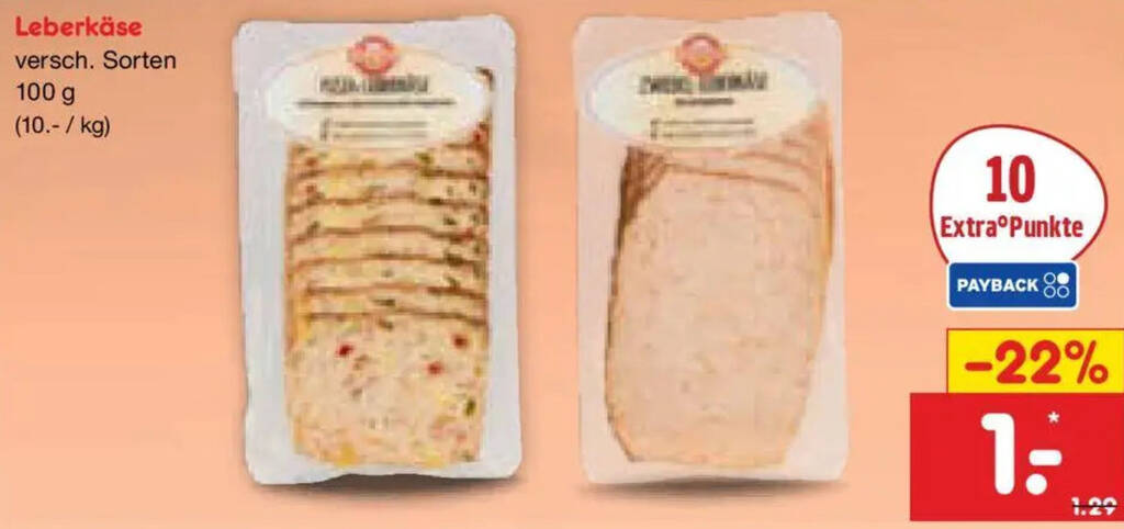 Leberkäse 100 g Angebot bei Netto Marken-Discount