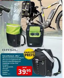 Multi Markt BASIL Fahrrad-Rucksack „Miles" Angebot