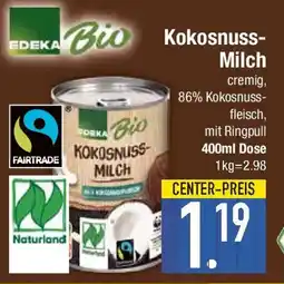 E-Center EDEKA Bio Kokosnuss- Milch Angebot
