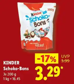 Lidl KINDER Schoko-Bons Angebot