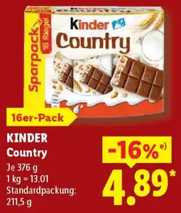 Lidl KINDER Country Angebot