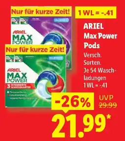 Lidl ARIEL Max Power Pods Angebot