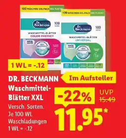 Lidl DR. BECKMANN Waschmittel- Blätter XXL Angebot