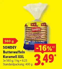 Lidl SONDEY Butterwaffeln Karamell XXL Angebot