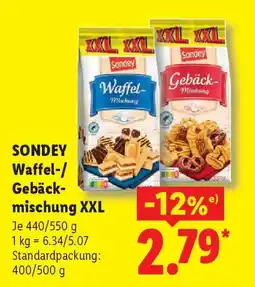 Lidl SONDEY Waffel-/ Gebäck mischung XXL Angebot