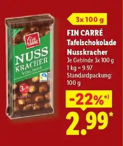 Lidl FIN CARRÉ Tafelschokolade Nusskracher Angebot