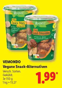 Lidl VEMONDO Vegane Snack-Alternativen Angebot