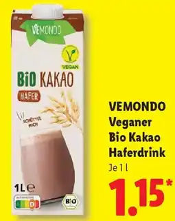 Lidl VEMONDO Veganer Bio Kakao Haferdrink Angebot