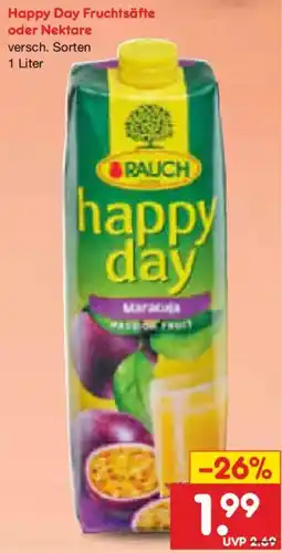 Netto Marken-Discount Happy Day Fruchtsäfte oder Nektare Angebot