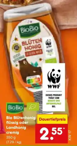 Netto Marken-Discount Bio Blütenhonig Davertiefpreis flüssig oder Landhonig cremig Angebot