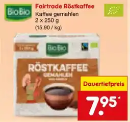 Netto Marken-Discount Bio Bio Fairtrade Röstkaffee Angebot