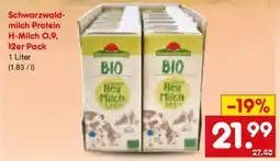 Netto Marken-Discount Schwarzwald milch Protein H-Milch 0,9 Angebot