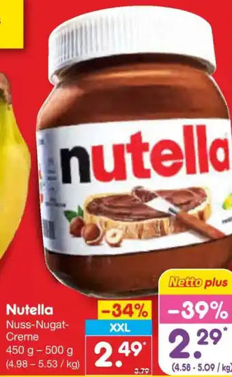 Netto Marken-Discount nutella Nuss-Nugat- Creme Angebot