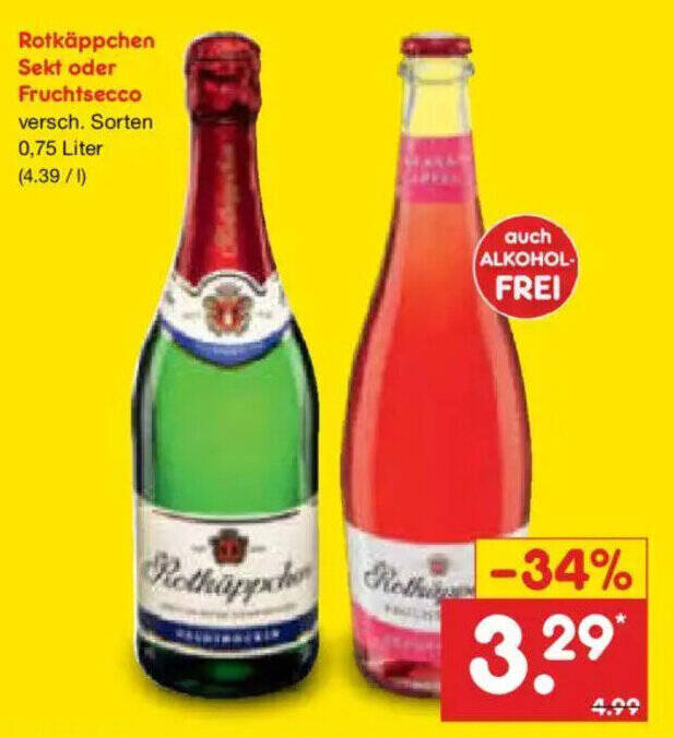 Rotkäppchen Sekt oder Fruchtsecco 0.75 l Angebot bei Netto Marken-Discount