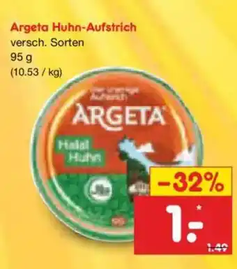 Netto Marken-Discount Argeta Huhn-Aufstrich Angebot