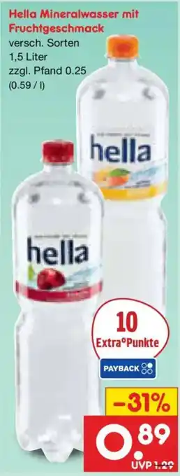 Hella Mineralwasser mit Fruchtgeschmack