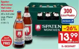 Netto Marken-Discount Spaten Münchner Hell oder Alkoholfrei Angebot