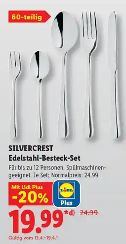 Lidl SILVERCREST Edelstahl-Besteck-Set Angebot