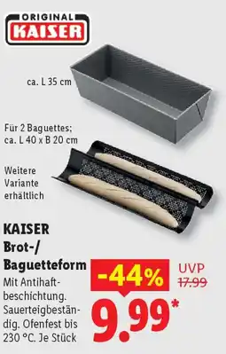 Lidl KAISER Brot-/ Baguetteform Angebot