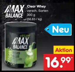 Netto Marken-Discount MAX BALANCE Clear Whey Angebot