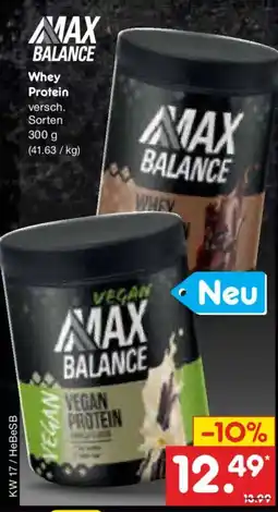 Netto Marken-Discount MAX BALANCE Whey Protein Angebot