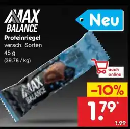 Netto Marken-Discount MAX BALANCE Proteinriegel Angebot
