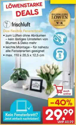 Netto Marken-Discount frischluft Das flexible Fensterbrett Angebot