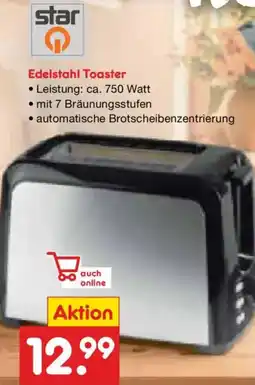 Netto Marken-Discount star Edelstahl Toaster Angebot