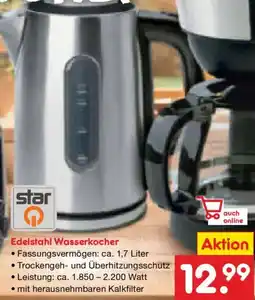 Netto Marken-Discount star Edelstahl Wasserkocher Angebot