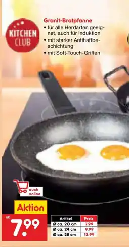 Netto Marken-Discount KITCHEN CLUB Granit-Bratpfanne Angebot