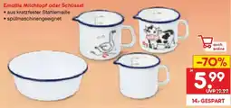 Netto Marken-Discount Emaille Milchtopf oder Schüssel Angebot