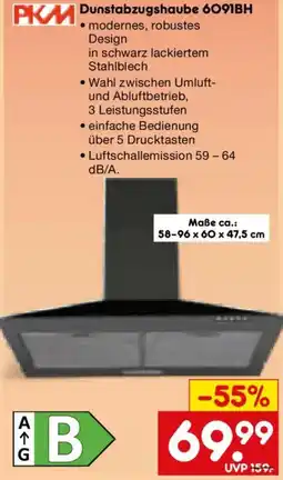 Netto Marken-Discount PKM Dunstabzugshaube 6091BH Angebot