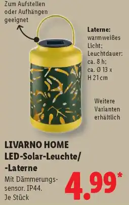 Lidl LIVARNO HOME LED-Solar-Leuchte/ -Laterne Angebot