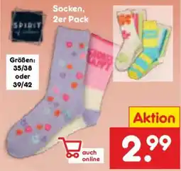 Netto Marken-Discount SPIRIT Socken, 2er Pack Angebot