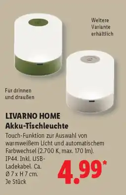 Lidl LIVARNO HOME Akku-Tischleuchte Angebot