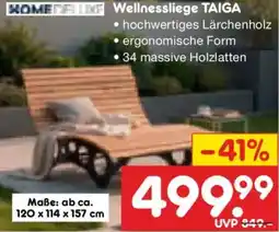 Netto Marken-Discount HOMEDELUXE Wellnessliege TAIGA Angebot