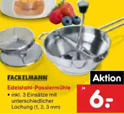 Netto Marken-Discount FACKELMANN Edelstahl-Passiermühle Angebot