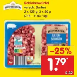 Netto Marken-Discount HOFMAIER Schinkenwürfel Angebot