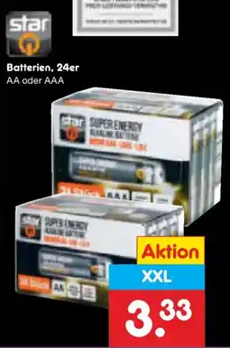 Netto Marken-Discount star Batterien, 24er AA oder AAA Angebot
