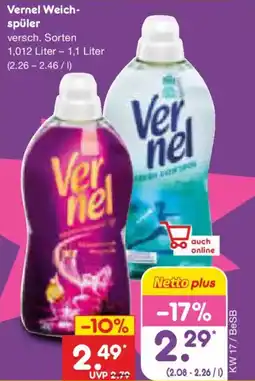 Netto Marken-Discount Vernel Weichspüler Angebot