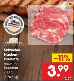 Netto Marken-Discount GUT PONHOLZ Schweine Nacken koteletts Angebot