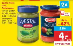 Netto Marken-Discount Barilla Pesto oder Pastasauce Angebot