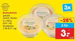 Netto Marken-Discount GENUSS WELT Brotaufstrich Angebot