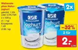 Netto Marken-Discount Weihenste- phan Naturjoghurt Angebot