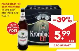 Netto Marken-Discount Krombacher Pils oder Alkoholfrei Angebot